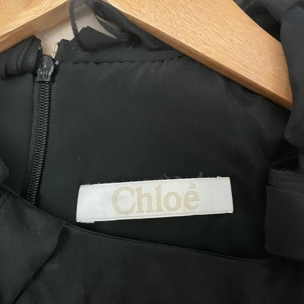 Chloe ruffled chiffon cocktail minidress - Picture 2 of 6